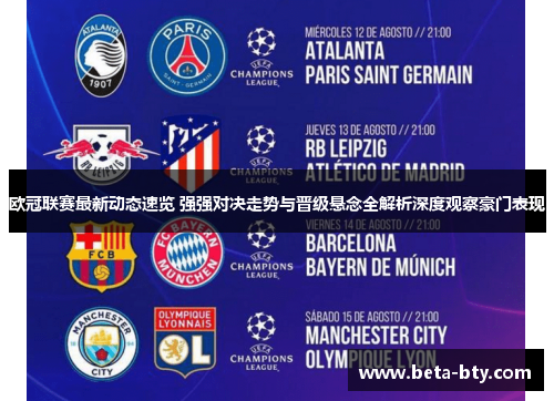 欧冠联赛最新动态速览 强强对决走势与晋级悬念全解析深度观察豪门表现